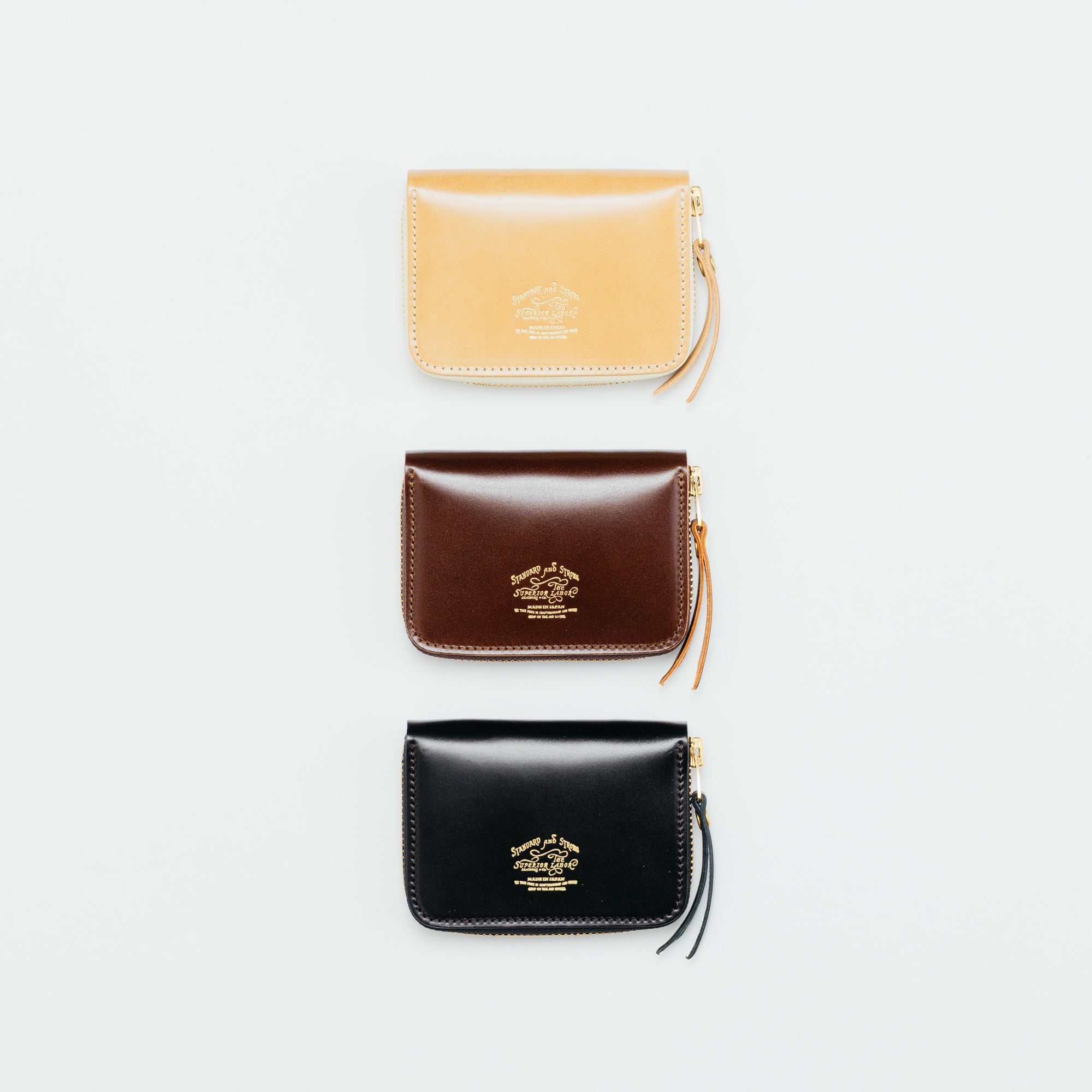 SL0193 cordovan zip small wallet