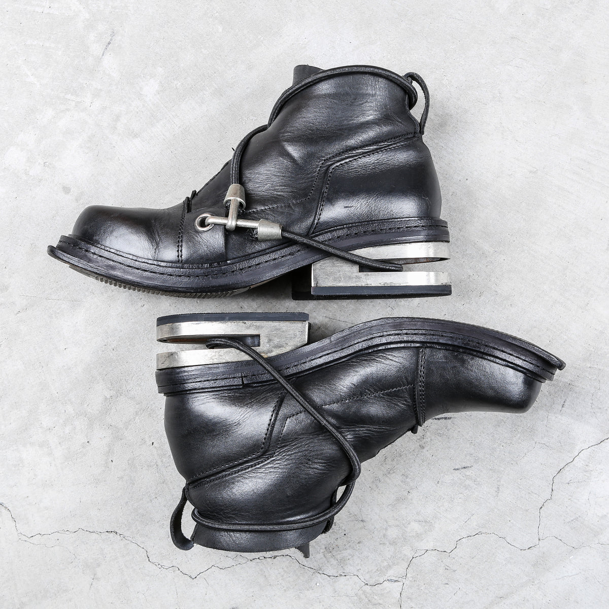 Dirk Bikkembergs Low Top Bungee Boots 1996 Steel Cut Heel Size 42