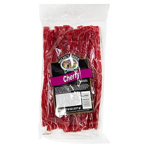 Walnut Creek Jumbo Cherry Licorice Twists - 8-oz. Bag - All City Candy