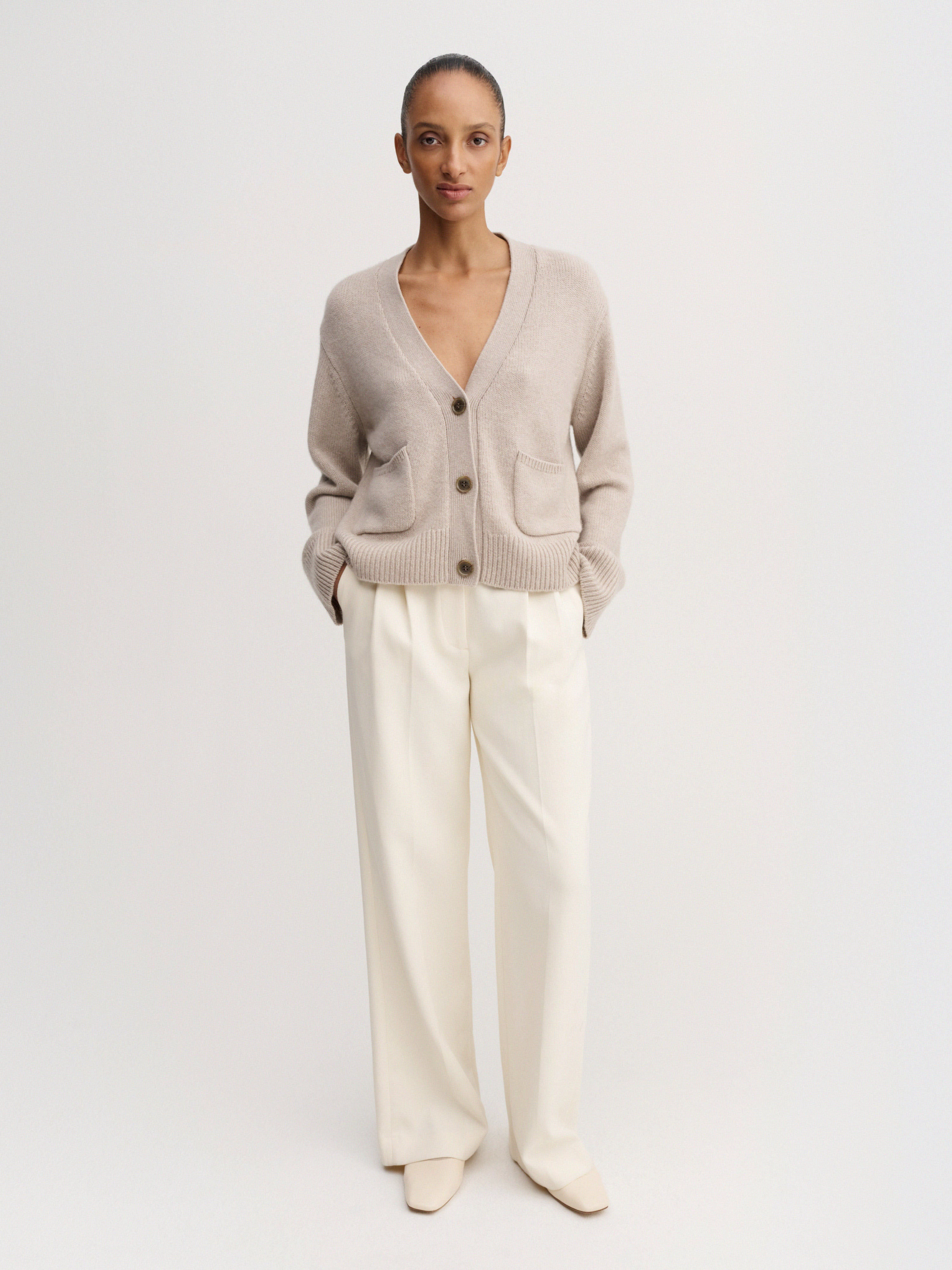 Beja Cardigan, taupe – ALMADA LABEL