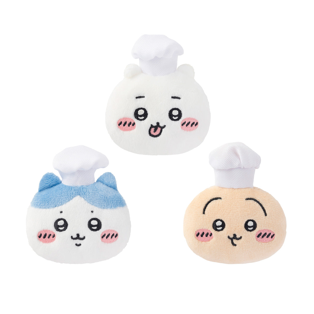 ちいかわ ちいかわレストラン コックさんなぬいぐるみおかおバッジ3個