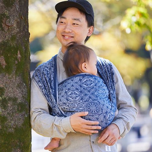 リネン混のベビーラップ 成長に合わせた抱っこ紐おんぶ紐