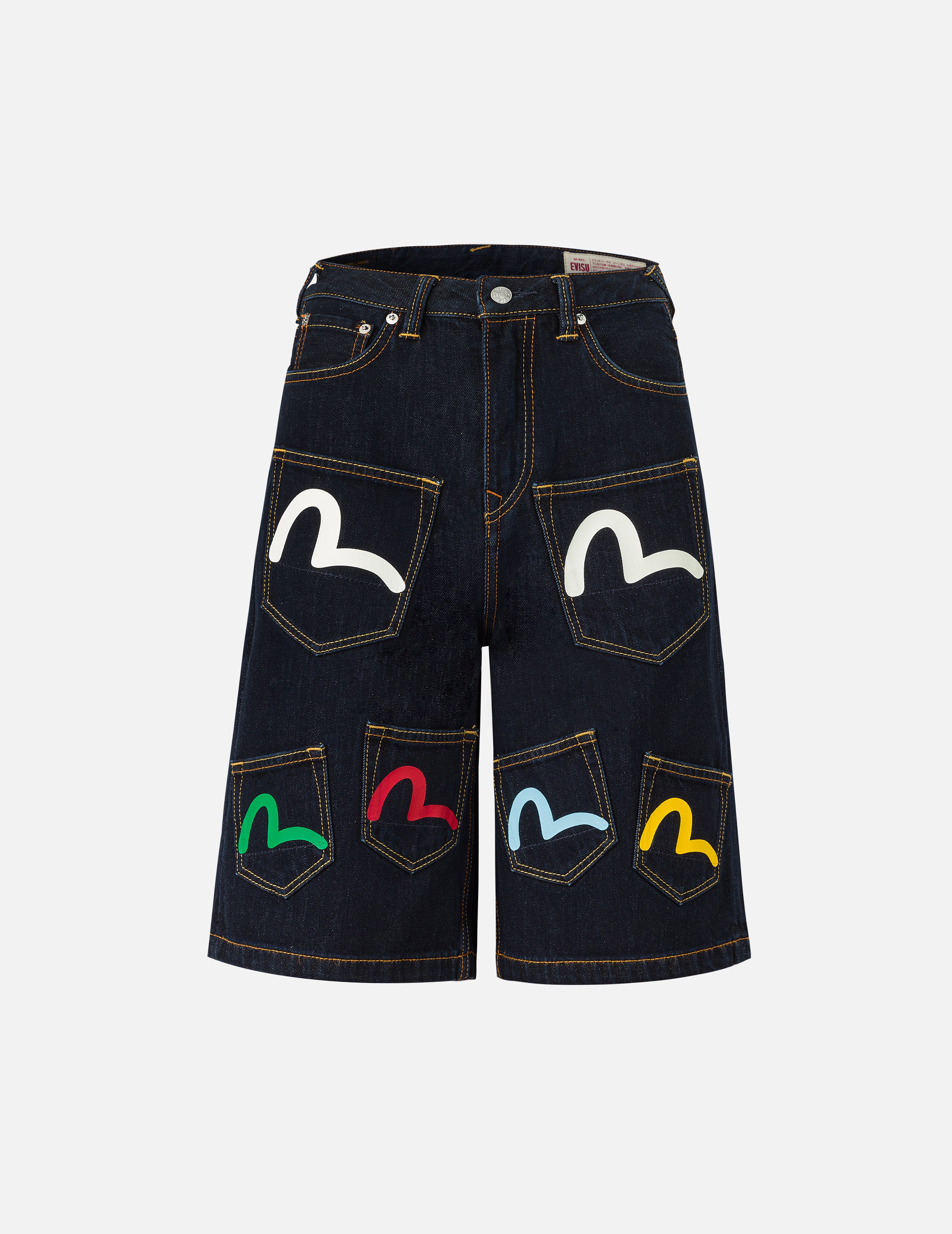 マルチポケットファッションフィットデニムショーツ – EVISU