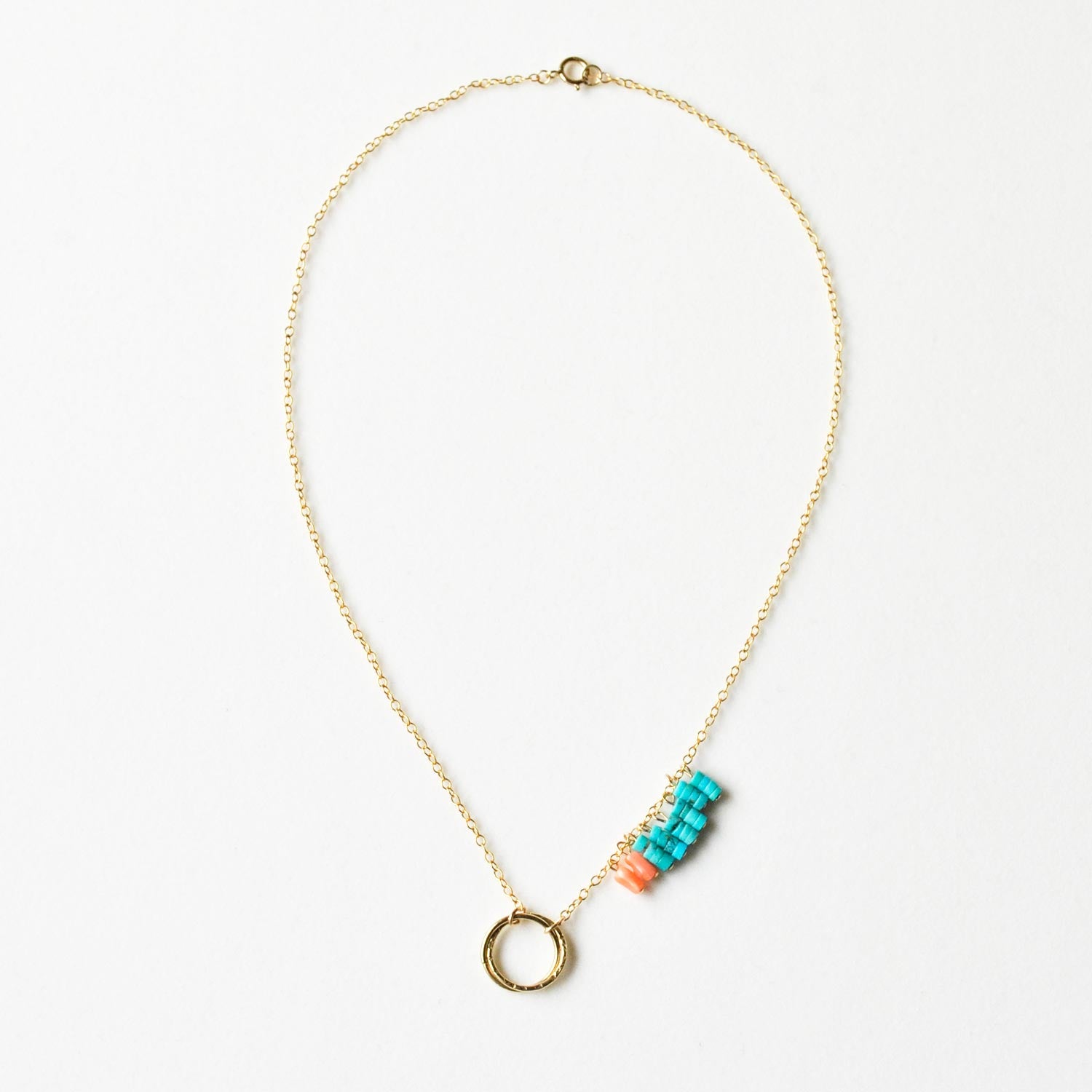 ターコイズと珊瑚のネックレス【12月の誕生石】 Turquoise Coral