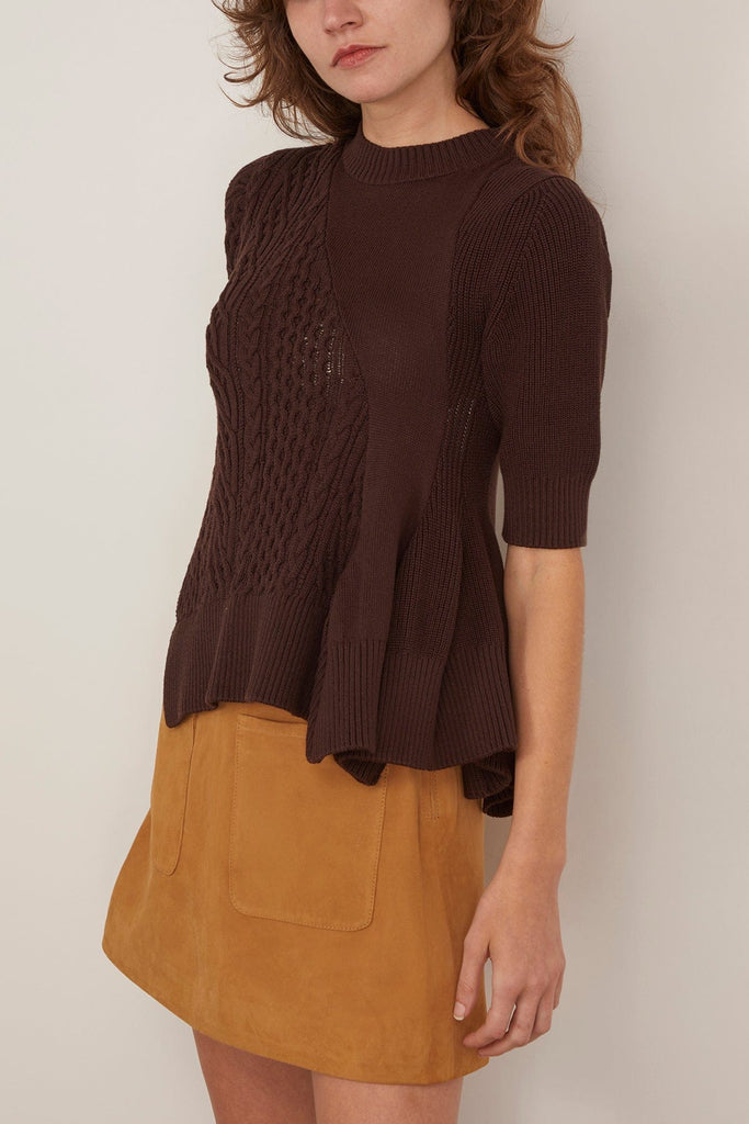 Sacai Knit Pullover in Brown – Hampden Clothing