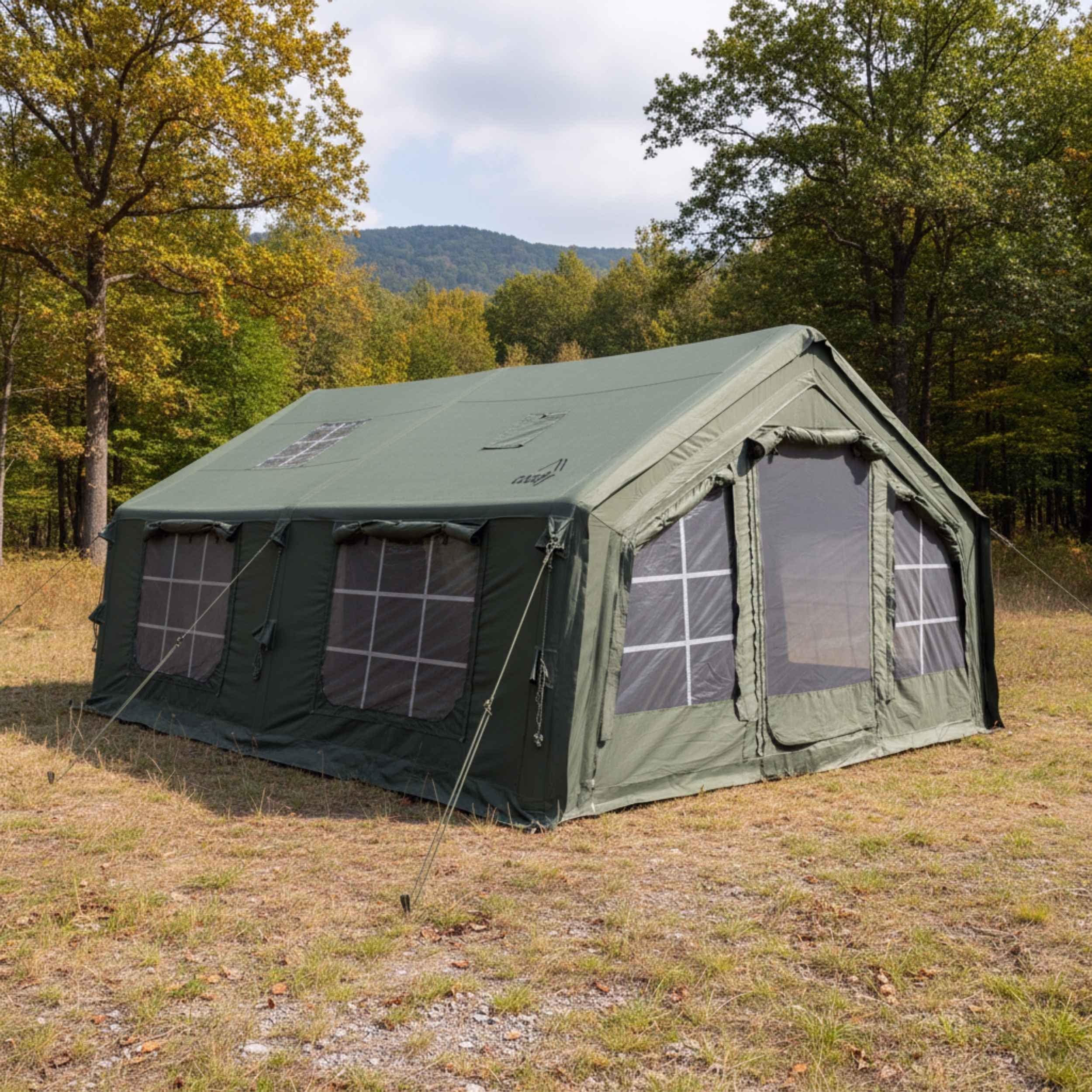 Coody 17.2|RBM Outdoors Koala 7 Green-Inflatable Tent with Stove Jack