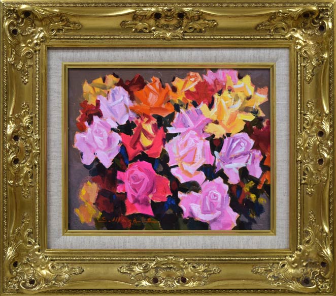 田渕眞兒 油絵 油彩 薔薇シリーズ 花 No.30+s 田渕眞兒 油絵 油彩 薔薇