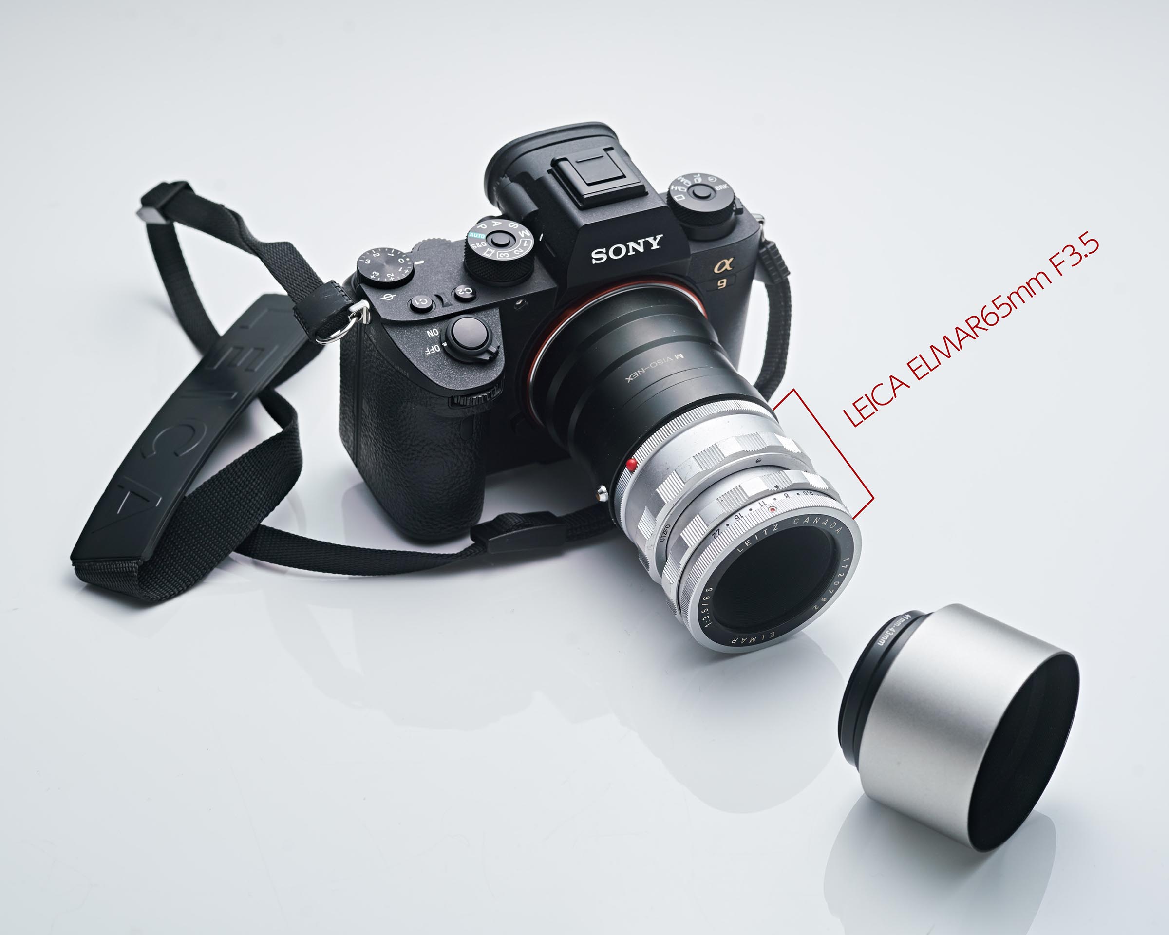 ライカ ビゾ用レンズ エルマー65mmF3.5（白）にフードをつける方法