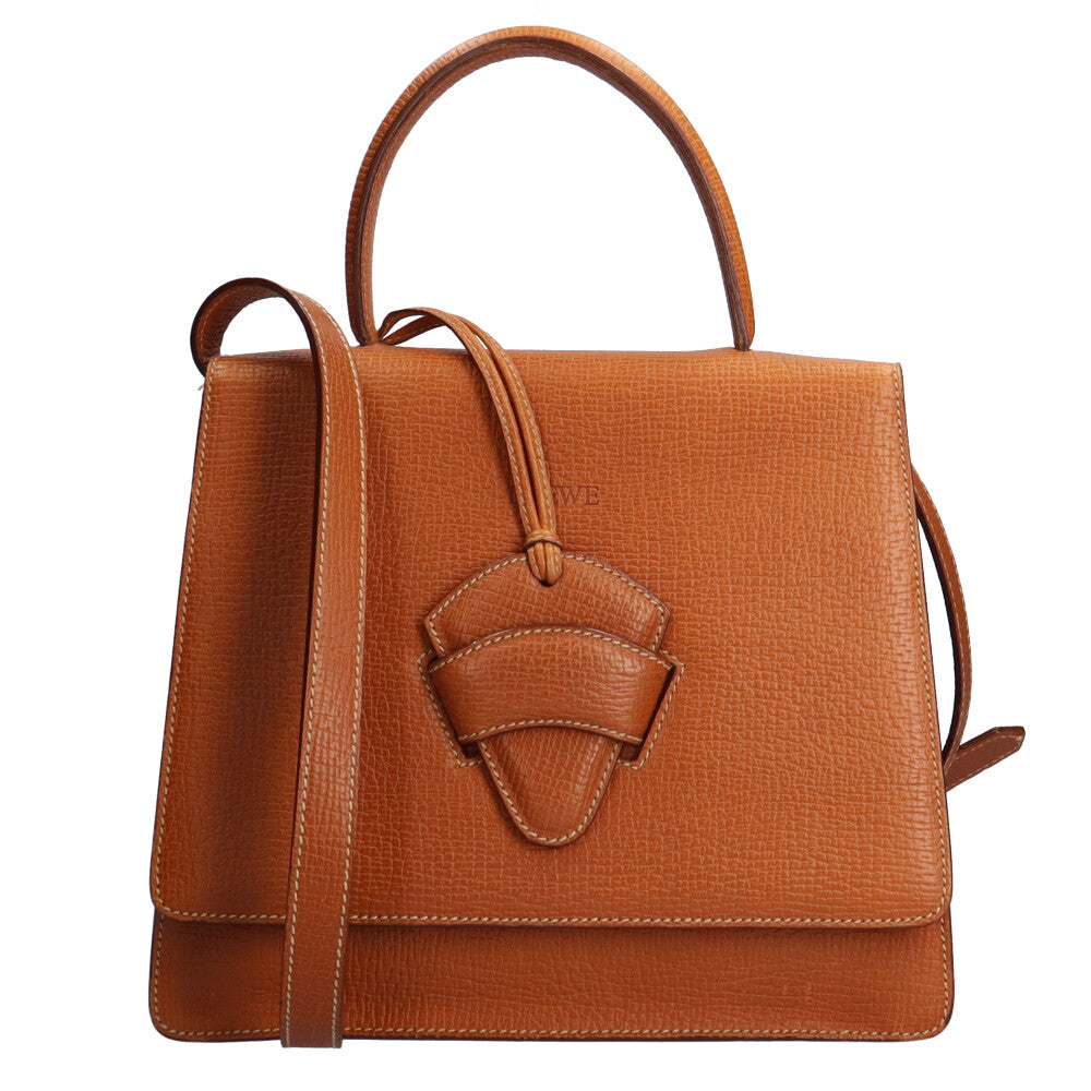 ロエベ LOEWE バルセロナ ショルダーバッグ レザー ブラウン