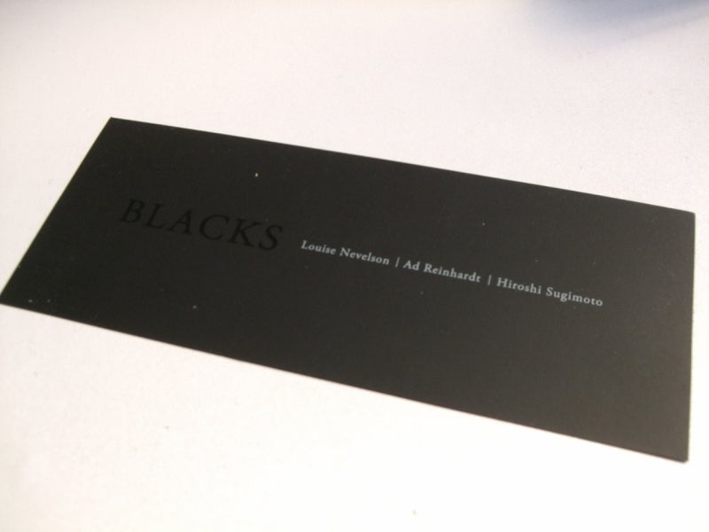 BLACKS ルイーズ・ニーヴェルスン｜アド・ラインハート｜杉本博司