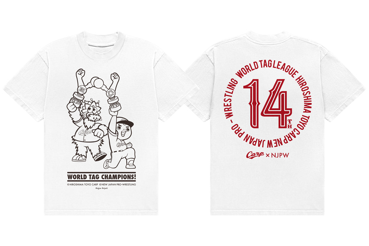 広島東洋カープ × 新日本プロレス「W.T.C 14」コラボTシャツ（ホワイト）