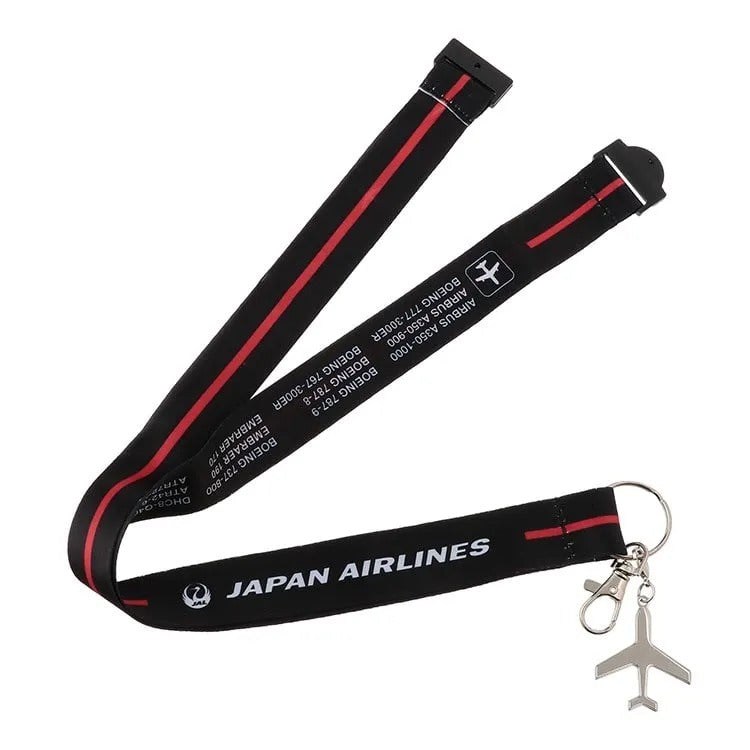 JALUX JALオリジナル ネックストラップ FLEET 2 ブラック 日本航空