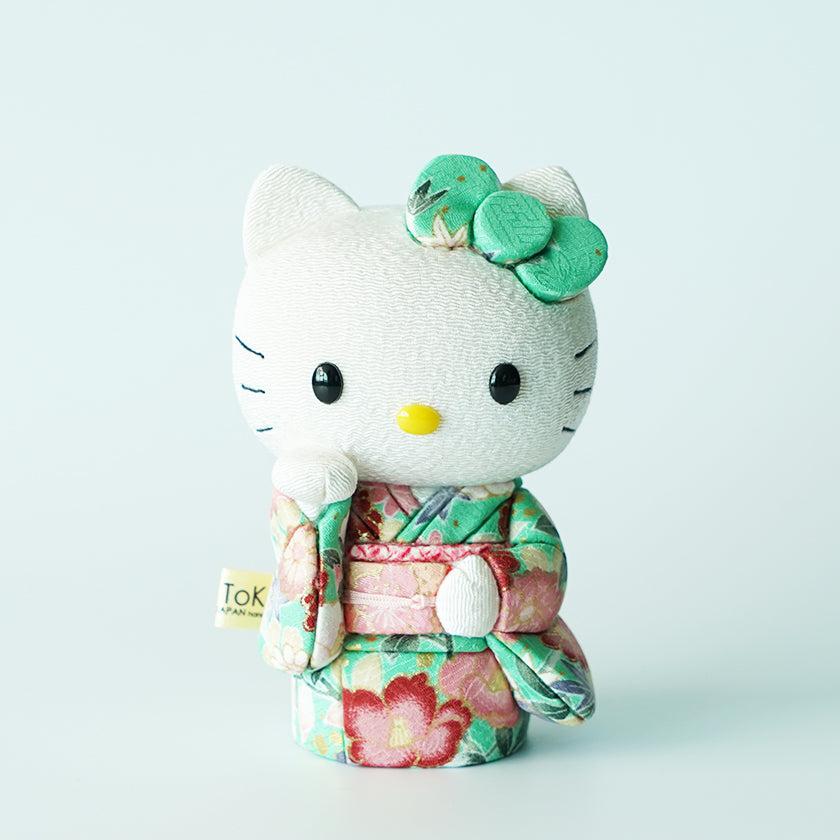 招き猫｜招きハローキティ (緑) | 江戸木目込み | 柿沼人形 ｜BECOS