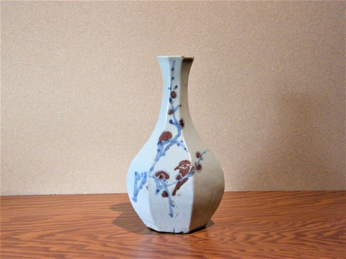 冨江洗心堂 - 李朝辰砂染付花鳥文瓶 | 古美術品専門サイト fufufufu.com