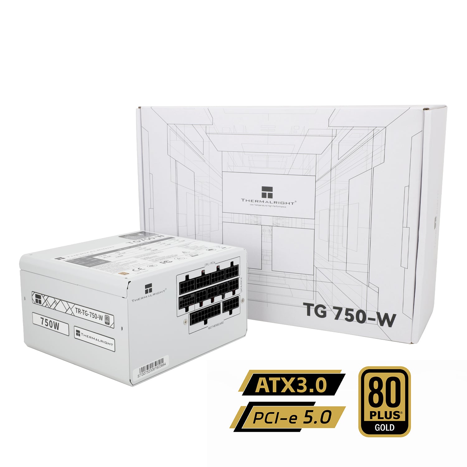 Thermalright 750W TG750 White 白色PCIE 5.0 ATX 3.0 80Plus Gold