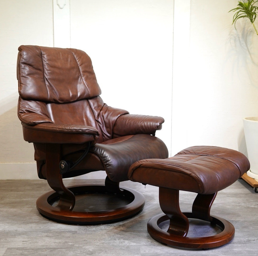 エコーネス / EKORNES ストレスレスチェア＆オットマンセット M レノ