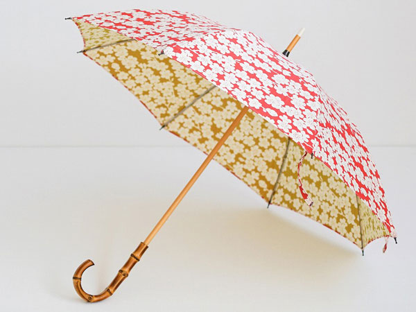 晴雨兼用「伊砂文様（いさもよう）ふろしき」長傘 (しだれ桜）親骨50cm