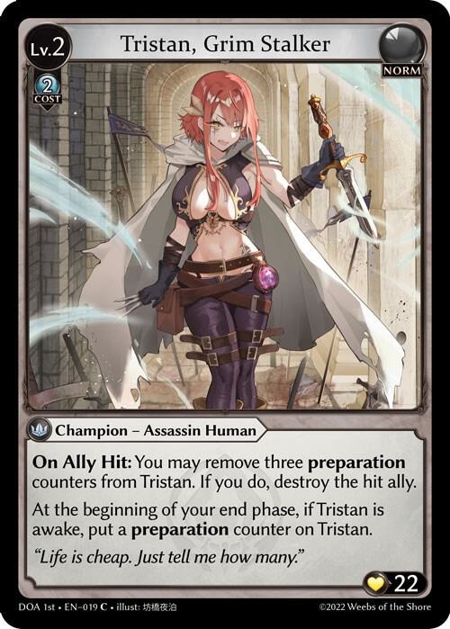 Tristan, Grim Stalker - Dawn of Ashes 1st Edition - Grand Archive