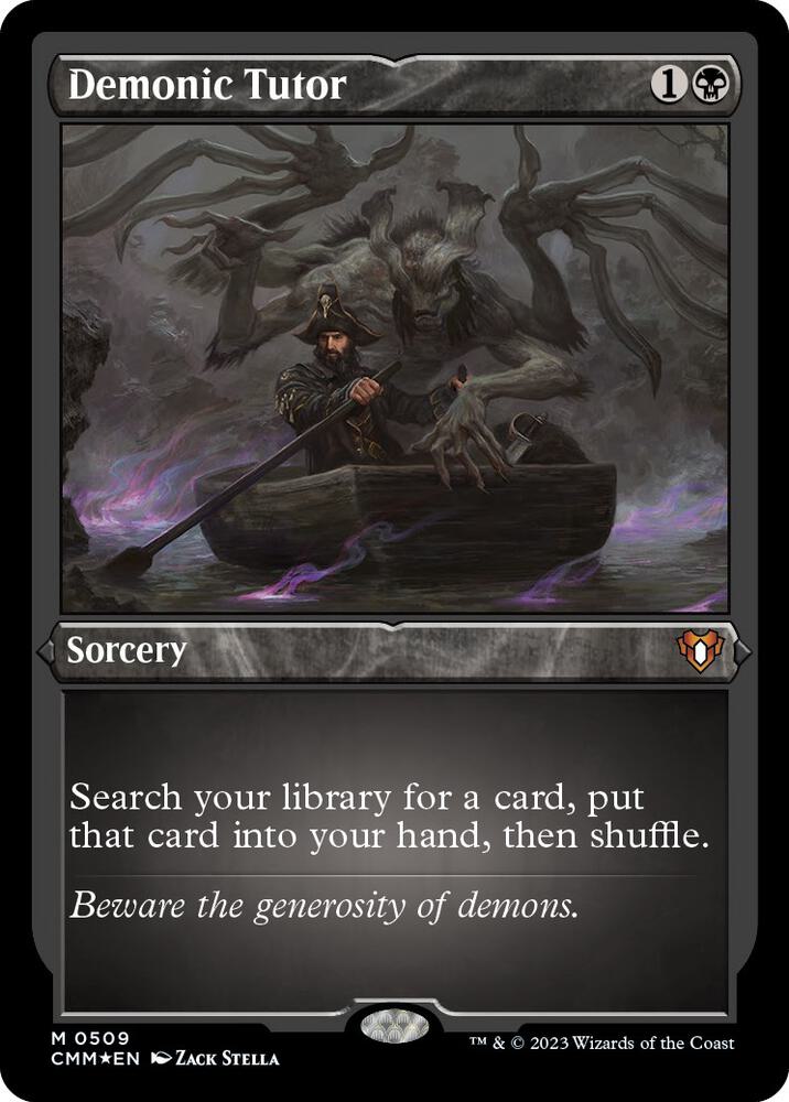 Demonic Tutor (Foil Etched) - Commander Masters - Magic: The