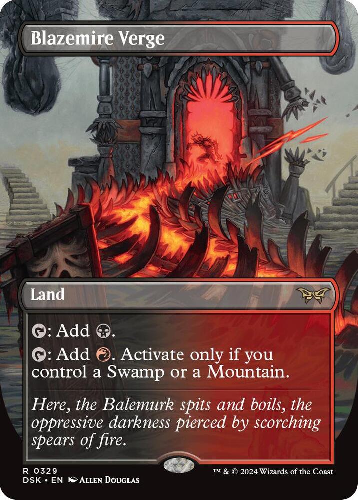 Blazemire Verge (Borderless) - Duskmourn: House of Horror - Magic