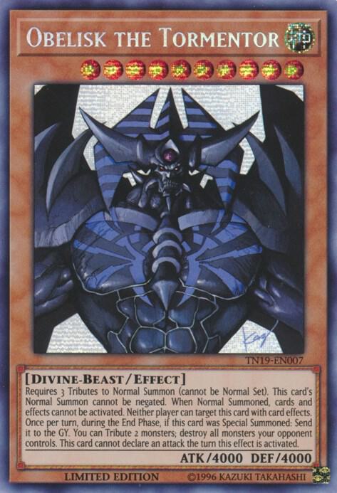 Obelisk the Tormentor - 2019 Gold Sarcophagus Tin - YuGiOh