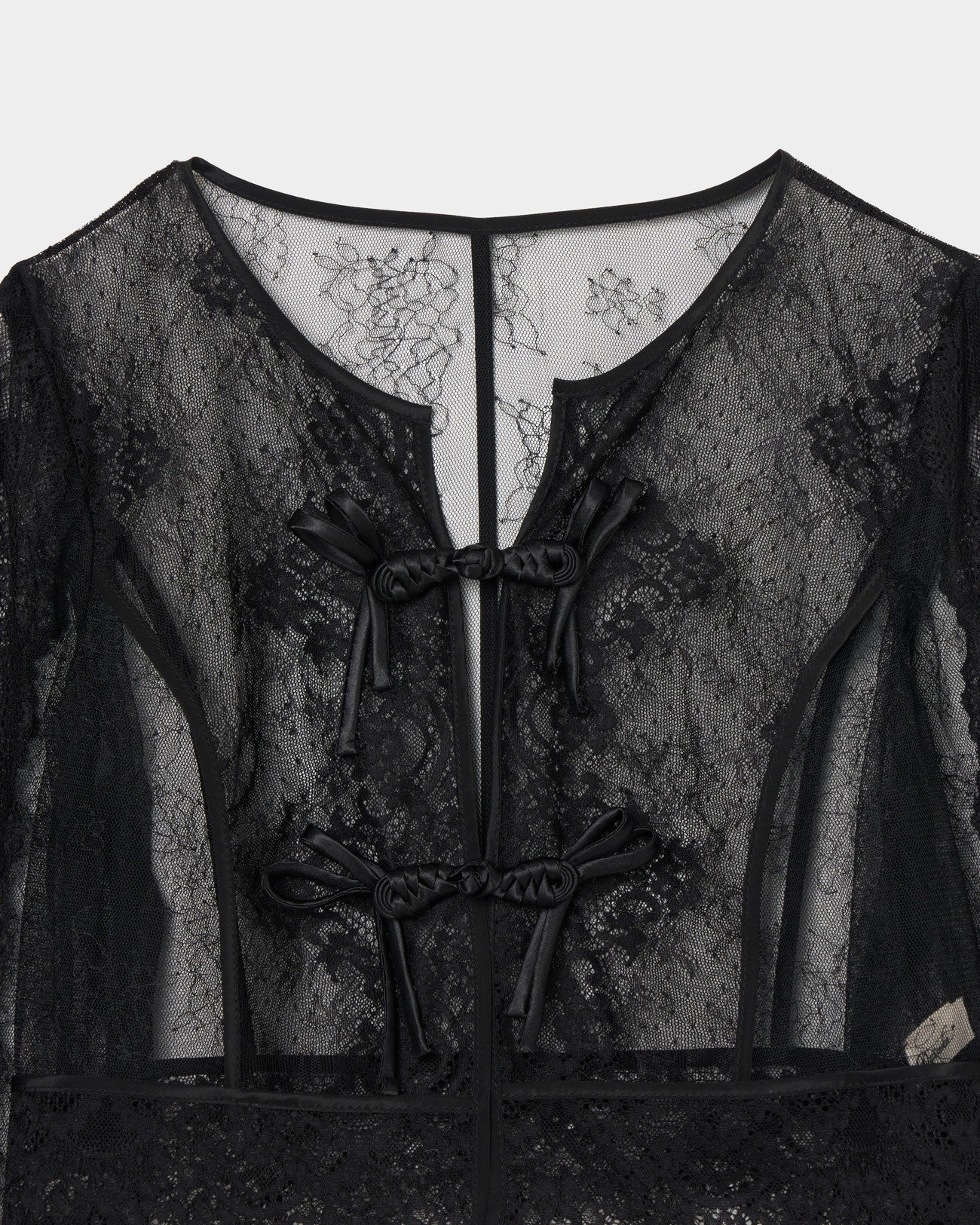 タナカダイスケ| flower lace short cardigan Black – tanakadaisuke