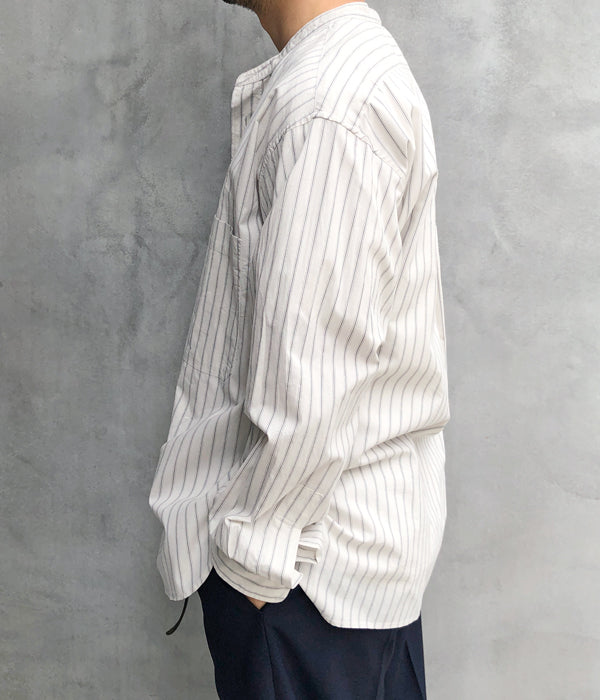 MHL./PJ STRIPE COTTON SHIRTING ST SHIRT (GRAY)