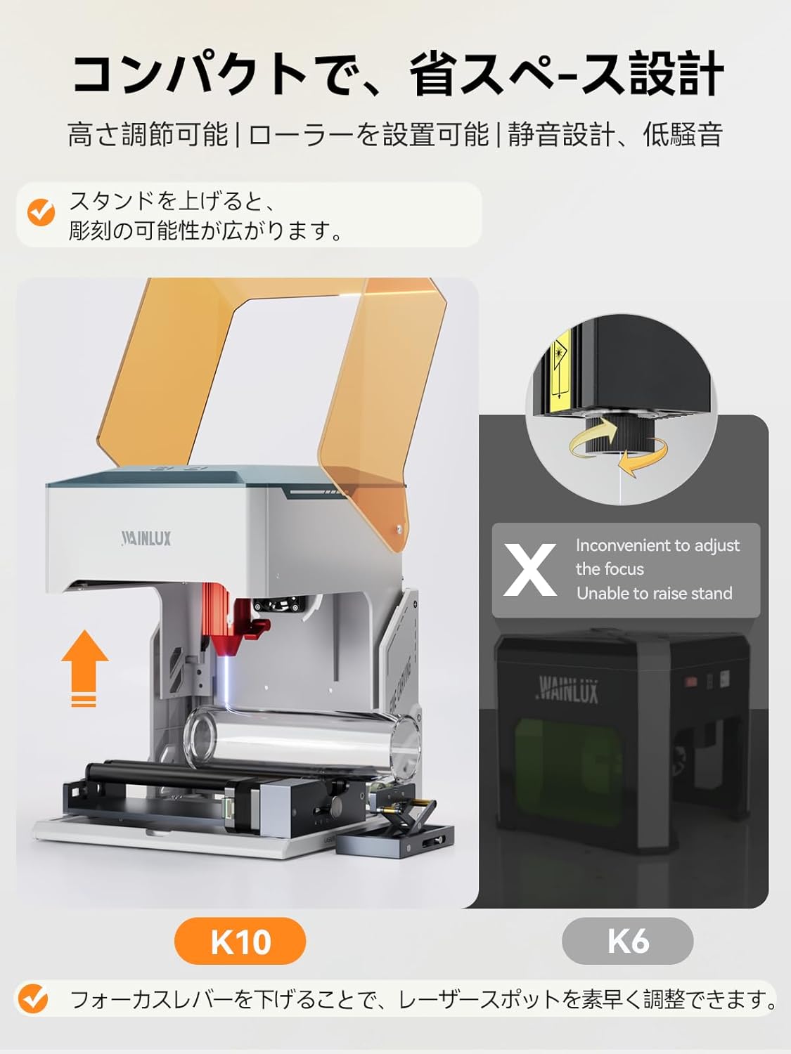楽天市場】WAINLUX K10 5Wレーザー彫刻機 小型密閉型ビジュアル