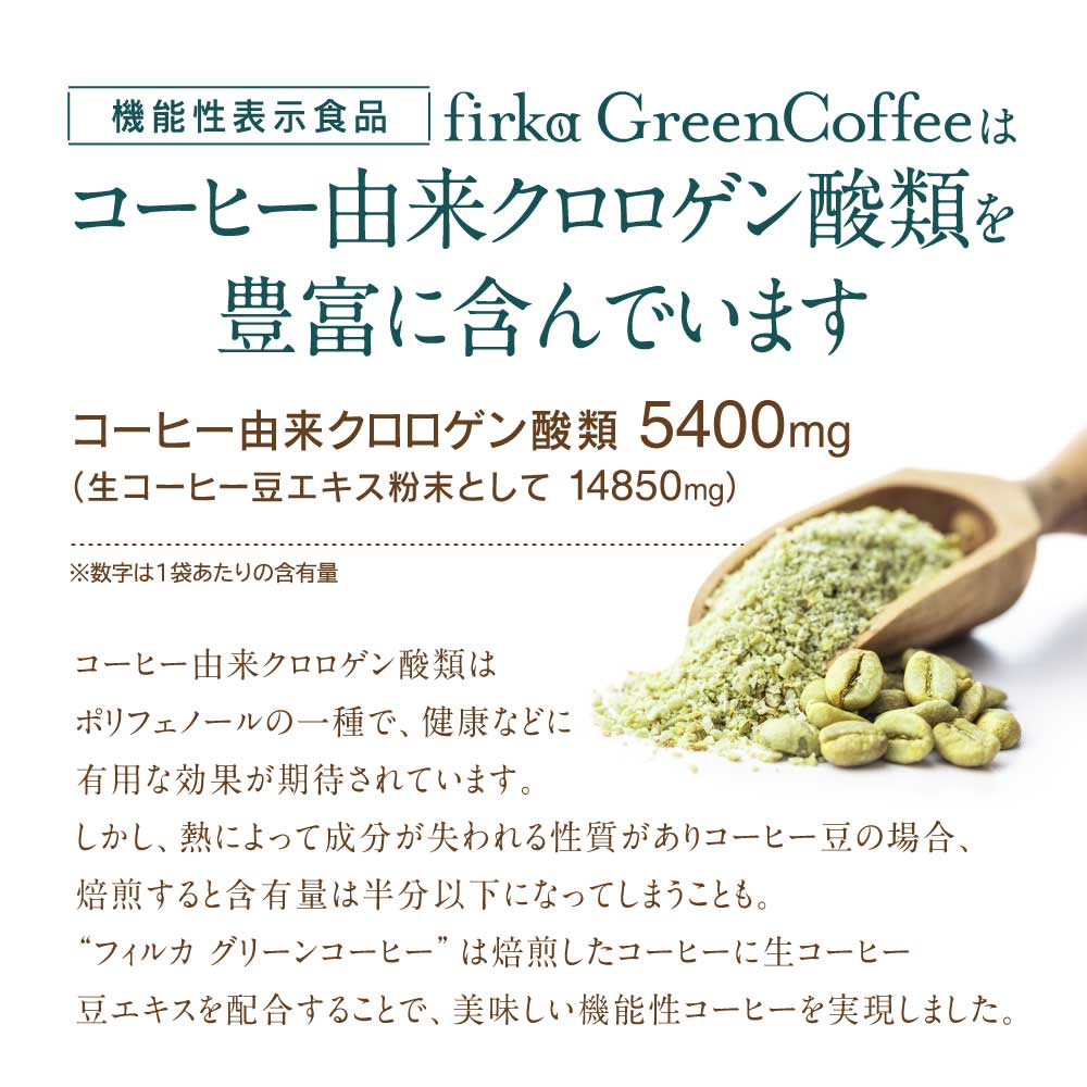 楽天市場】▽ finebase 機能性表示食品 フィルカ グリーンコーヒー 1袋