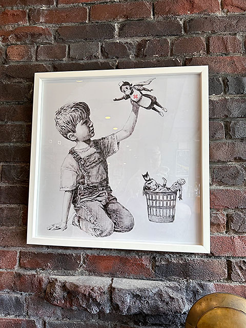 肉筆☆油絵☆700ミリ①『game changer』/Banksy/模写 肉筆☆油絵☆700