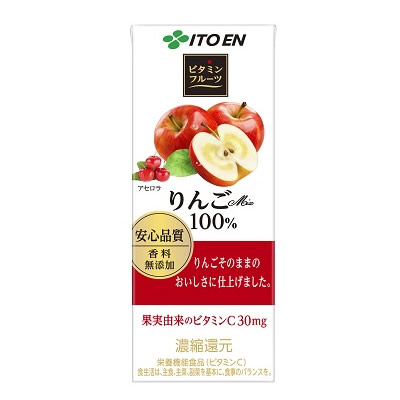 楽天市場】伊藤園 ビタミンフルーツ りんごMix 100％ 紙パック 200ml