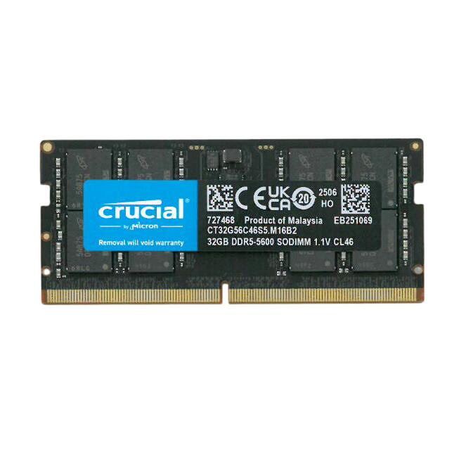 楽天市場】32gb ddr5 5600 ノート メモリ crucial PC5 44800 sodimm