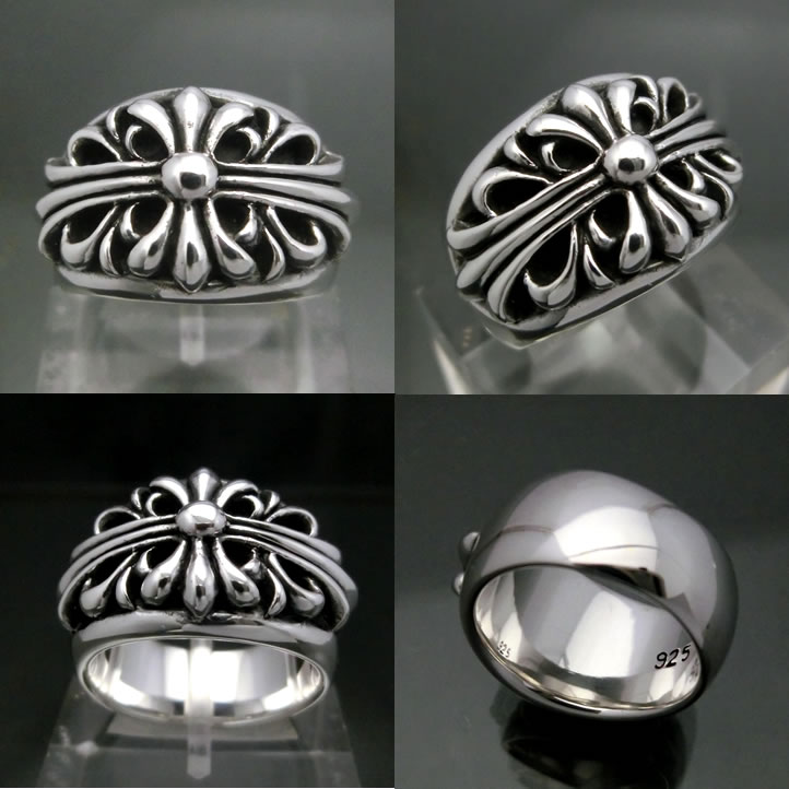 楽天市場】フローラルゴシッククロスリング シルバー925 銀 Silver925