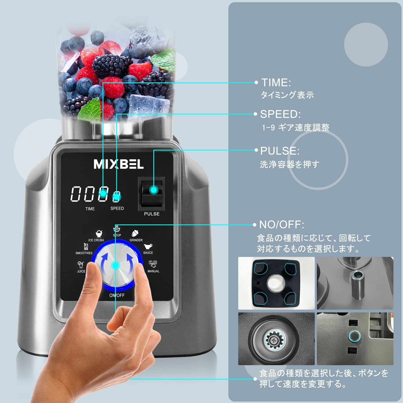 楽天市場】MIXBEL ミキサー 大容量 業務用ミキサー 業務用ブレンダー