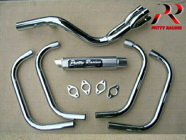 プリティーレーシング マフラー プリティー製 XJR400 4HM 極 タイプ3 4-2-1 マフラー メッキ