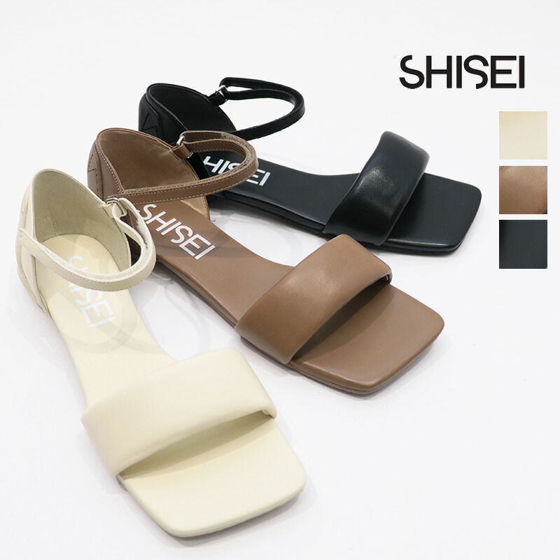 楽天市場】SHISEI シセイ 42023S ストラップフラットサンダル PADDED