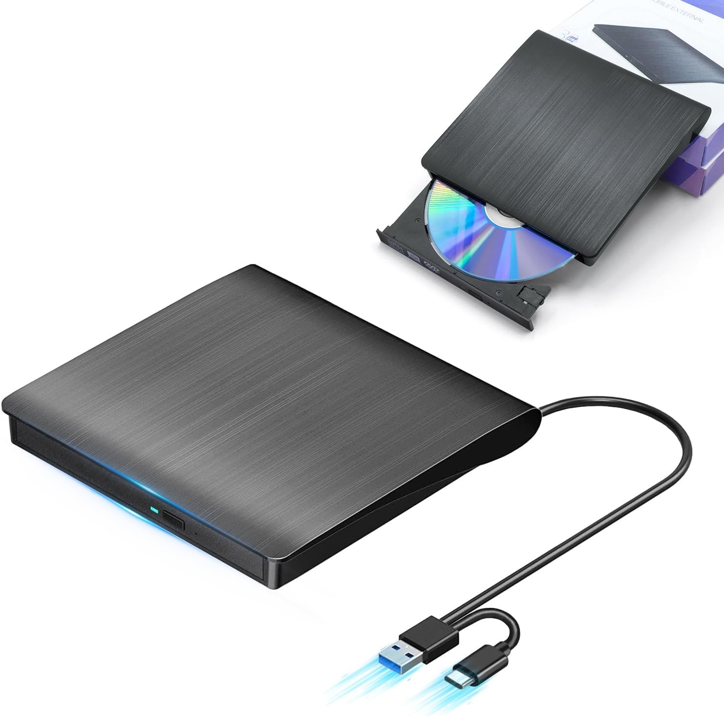 楽天市場】CD DVDドライブ 外付け 静音 外付けDVDドライブ USB3