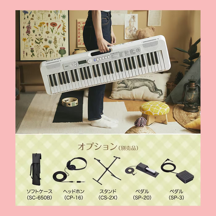楽天市場】カシオ キーボード 光 ナビ 電子楽器 61鍵盤 脳トレ