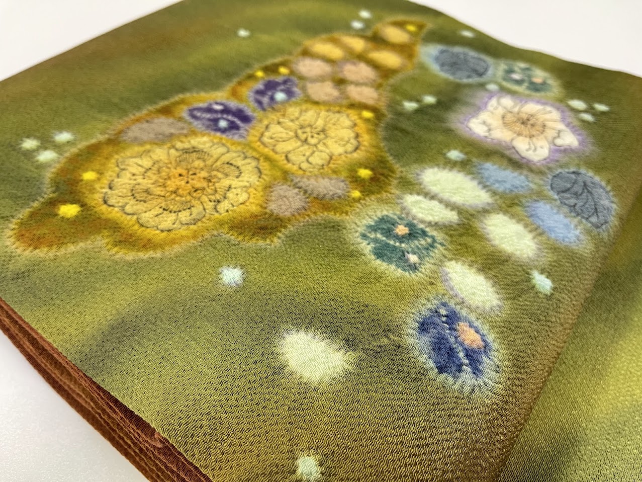 楽天市場】久保田一竹 辻が花 帯 仕立上がり 美術品 新品 茶色 辻が花