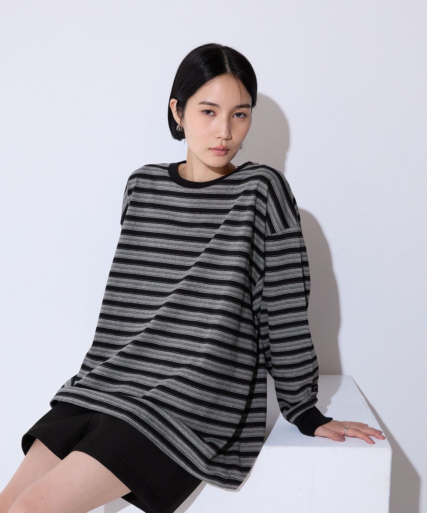 JEANASIS｜アソートボーダーBIGロンTEE | Rakuten Fashion(楽天