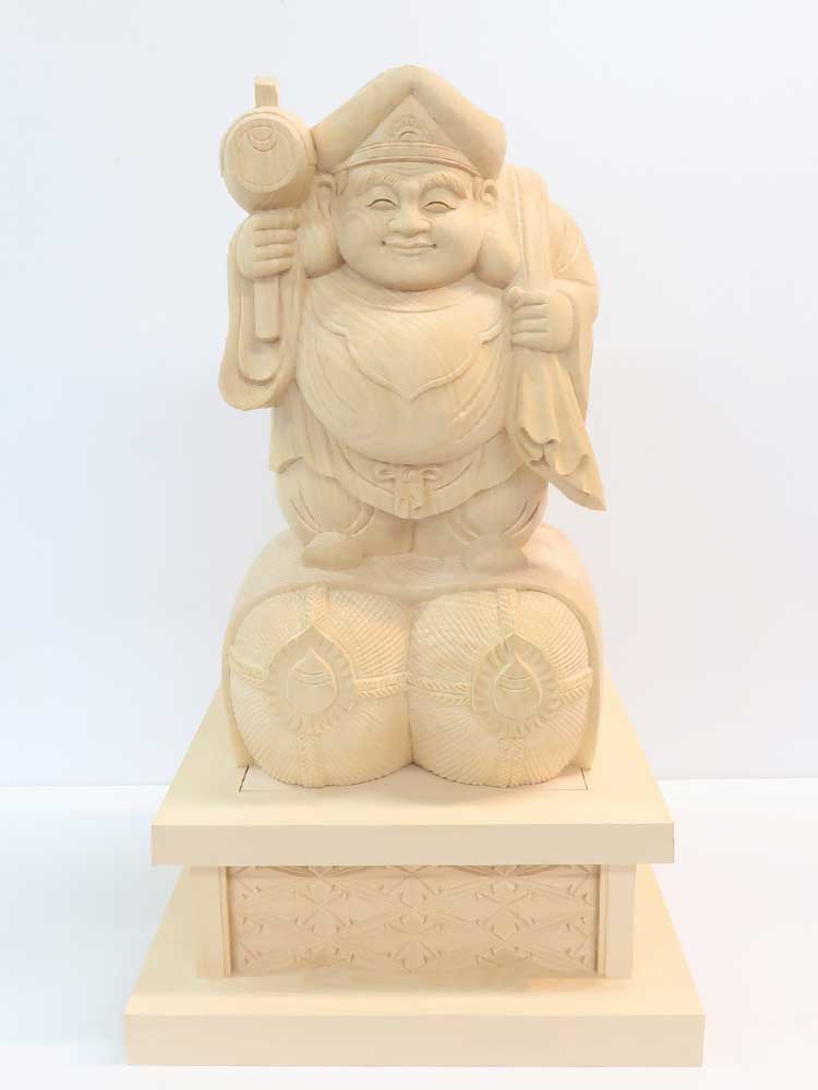 楽天市場】大黒天 木彫り 置物 一刀彫 / 素材：桧（大黒様,縁起物,木彫