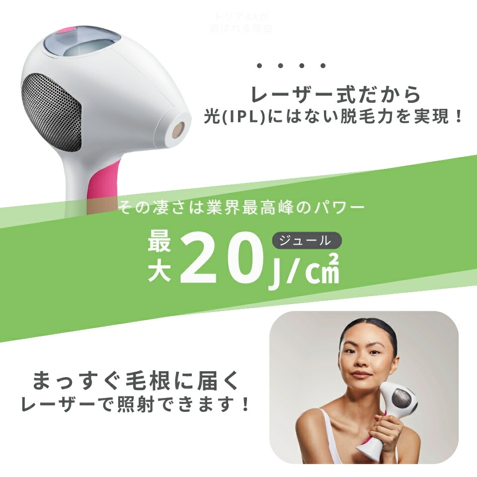 楽天市場】脱毛器 レーザー脱毛器 トリア 4X メンズ レディース 家庭用