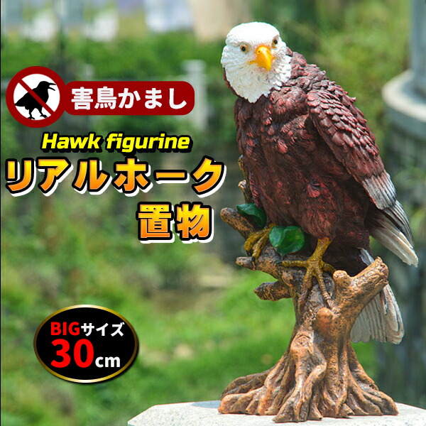 楽天市場】鳥よけ 鷹 鷲 タカ ワシ 置物 リアルイーグル 害鳥 オブジェ