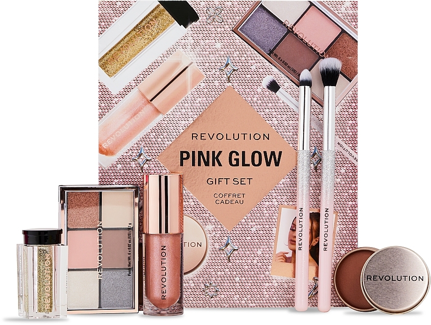 Set, 6 products - Makeup Revolution Pink Glow Get The Look Gift