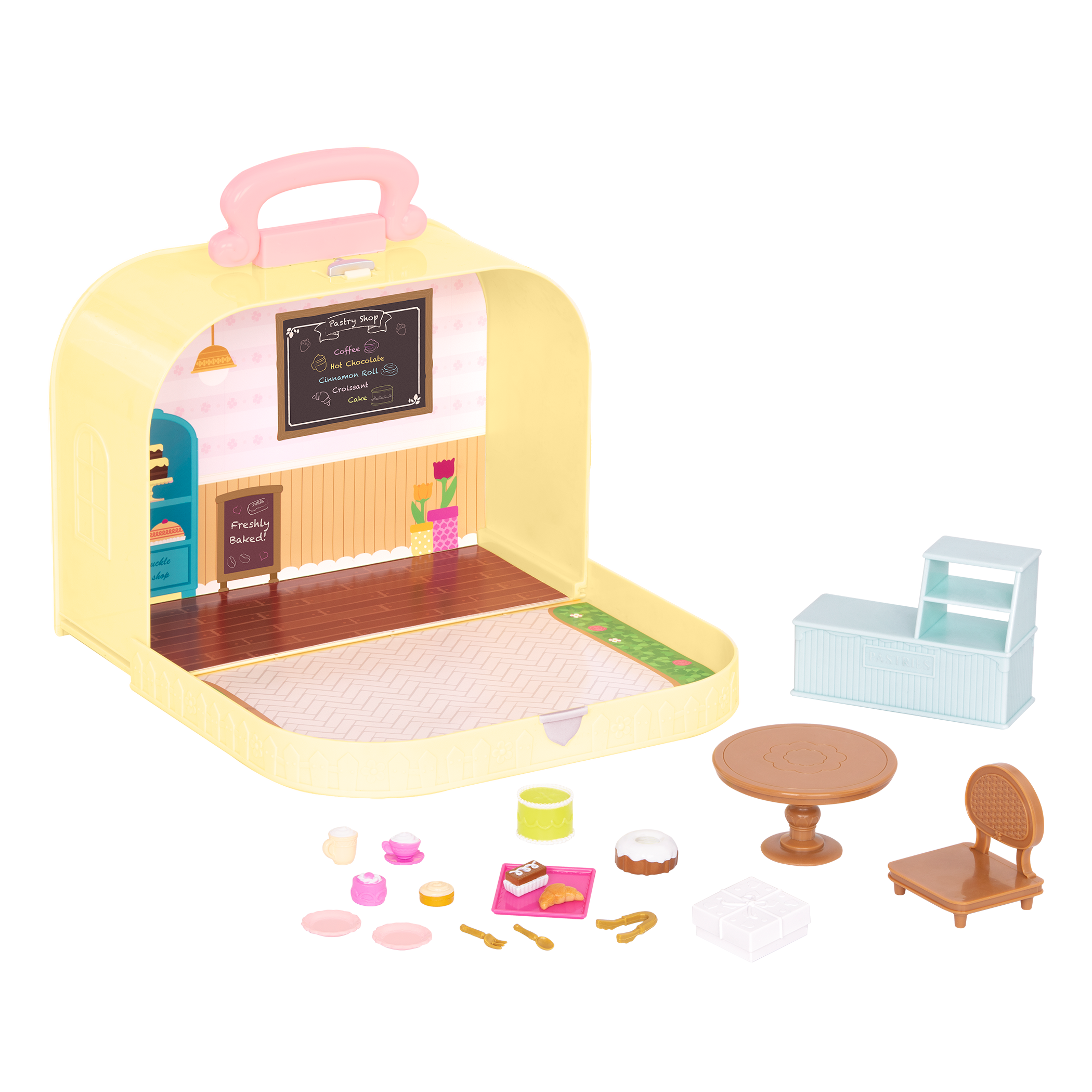 Travel Suitcase Playset | Carry Case with Accessories | Li'l Woodzeez