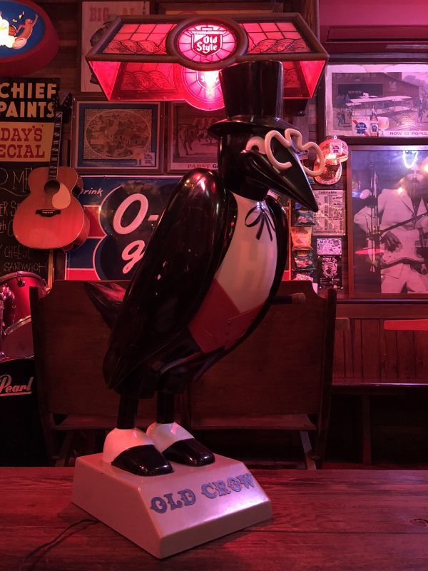 OLD CROW Vintage Light Up Store Display Statue (S151) - 2000toys