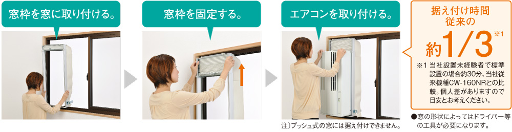 主に4〜6畳用】コロナウィンドエアコン。冷房しながらお部屋の空気を