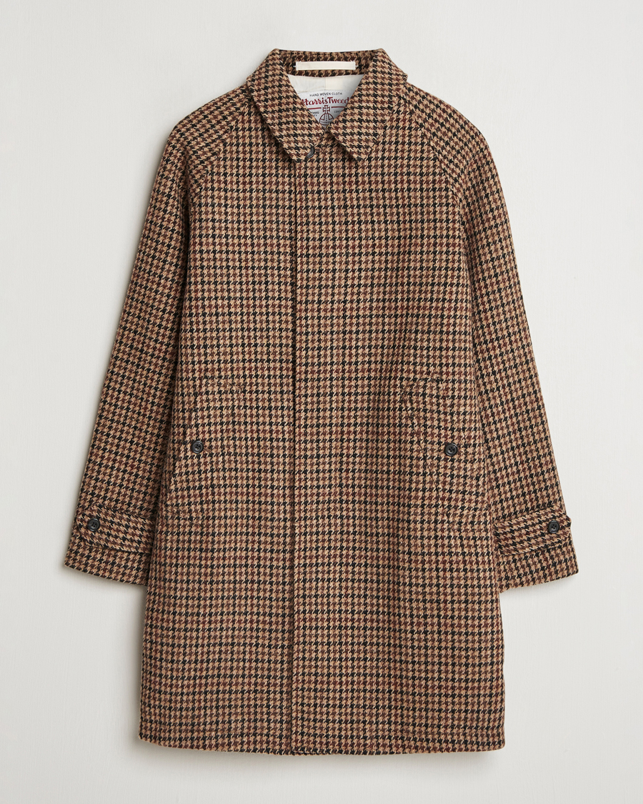 BEAMS PLUS Balmacaan Tweed Coat Gun Club Check at CareOfCarl.com