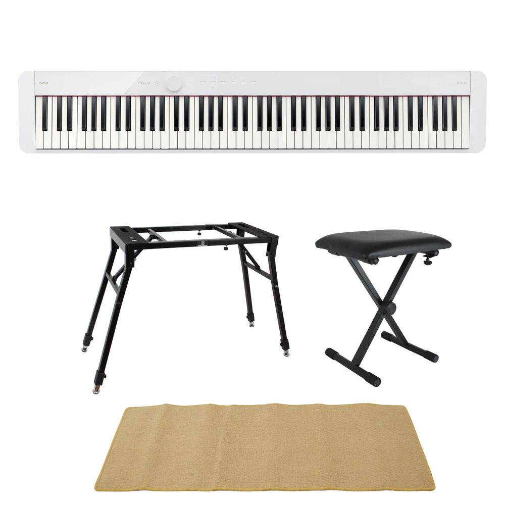 カシオ CASIO Privia PX-S1100 WE 電子ピアノ スタンド ベンチ マット