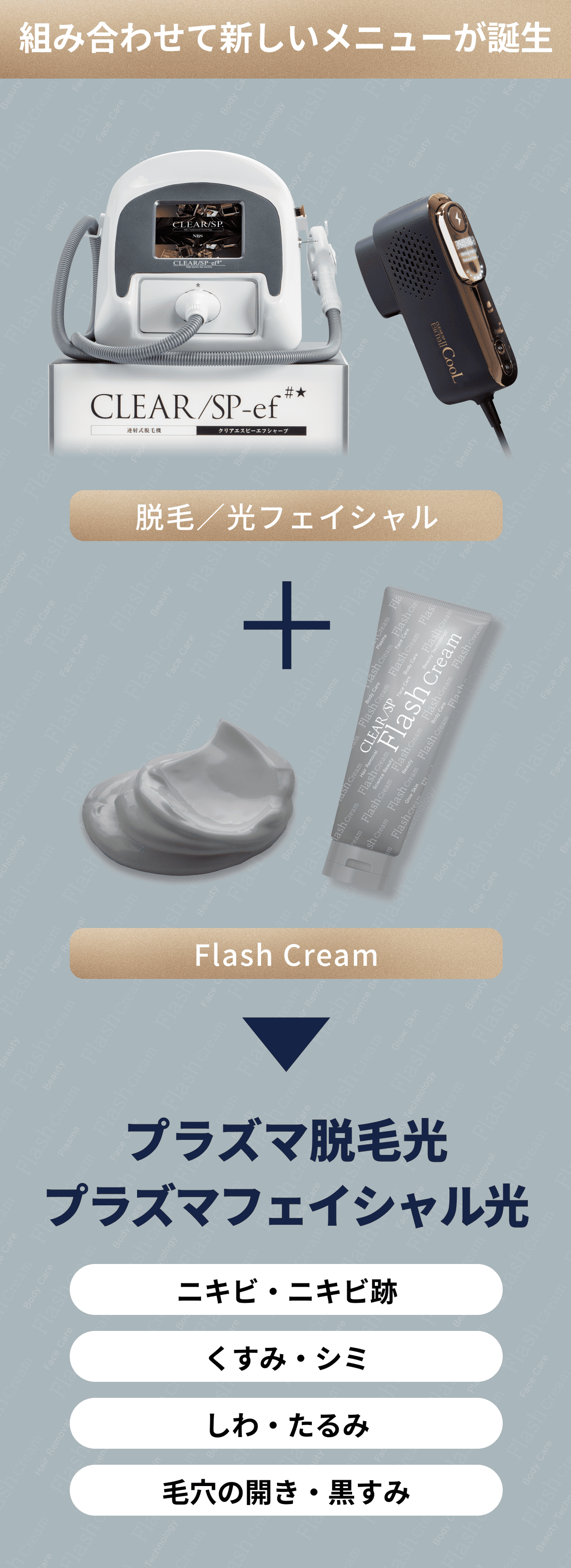 サロンの光脱毛機が進化する！プラズマで美肌革命Flash Cream